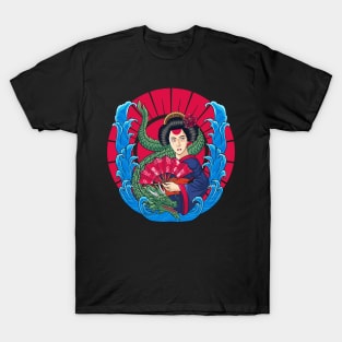 Geisha and the dragon T-Shirt